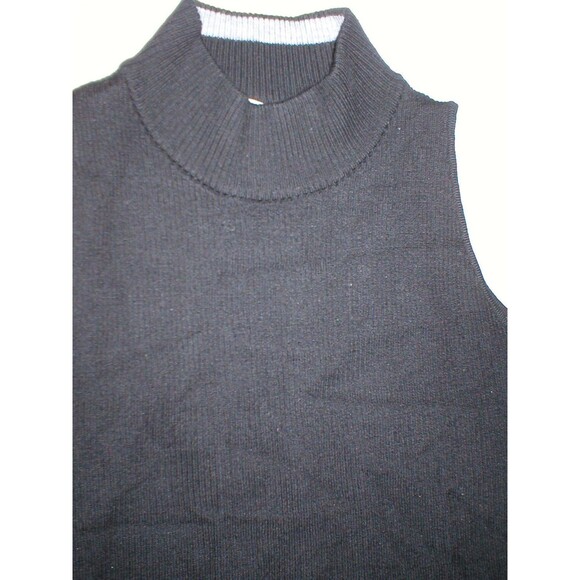 NWT New Womens Athleta Long Sleeveless Sweater Dress Black Gray L Large Slits - Picture 4 of 5